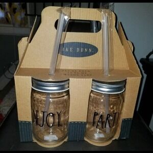 Rae Dunn Mason Drinking Glasses set of 4